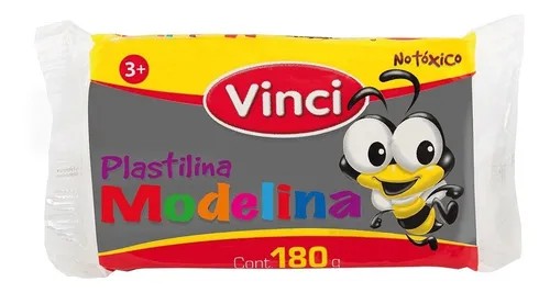 PLASTILINA MODELINA VINCI 180G. GRIS E.5 C.100