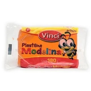 PLASTILINA MODELINA VINCI 180G. NARANJA E.5 C.100