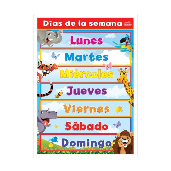 POSTER DID. 70X50CM. DIAS DE LA SEMANA GRANMARK E.6