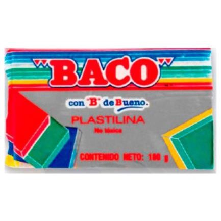 PLASTILINA BACO 180G. GRIS OBSCURO C.100