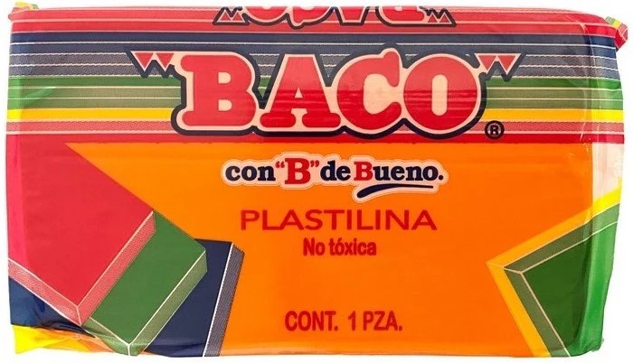 PLASTILINA BACO 180G. NARANJA C.100