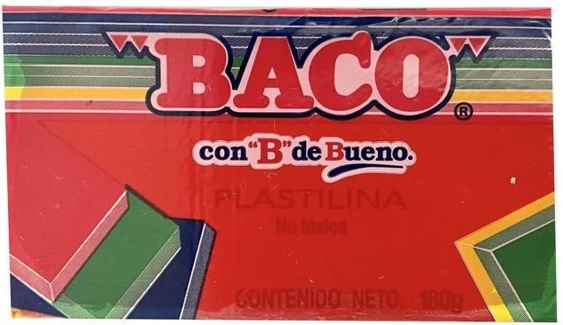 PLASTILINA BACO 180G. ROJO C.100