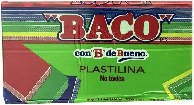 PLASTILINA BACO 180G. VERDE CLARO C.100