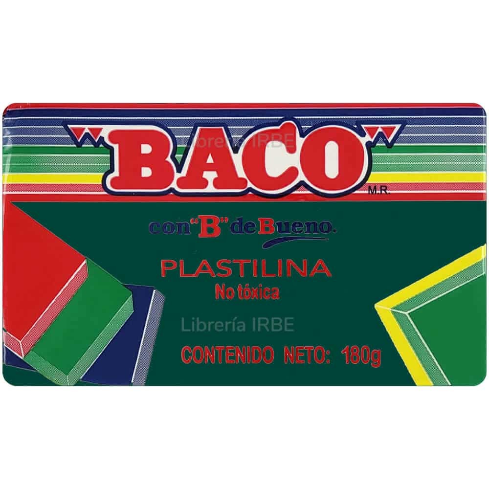 PLASTILINA BACO 180G. VERDE OBSCURO C.100