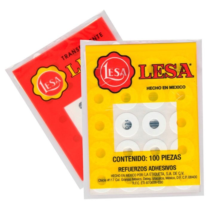 REFUERZOS ADHESIVOS LESA BOLSA C100 PZAS. E.10
