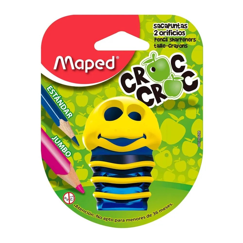 SACAPUNTAS PLAST. CDEP. DOBLE CROC CROC BL.C1 E25150