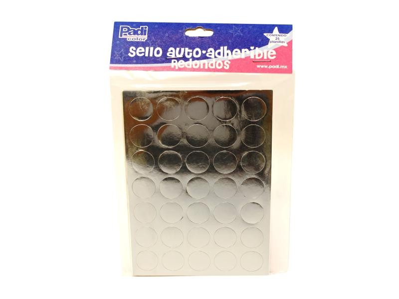 SELLO ADH. CIRCULOS PADI PLATA PLANTILLA E.25.