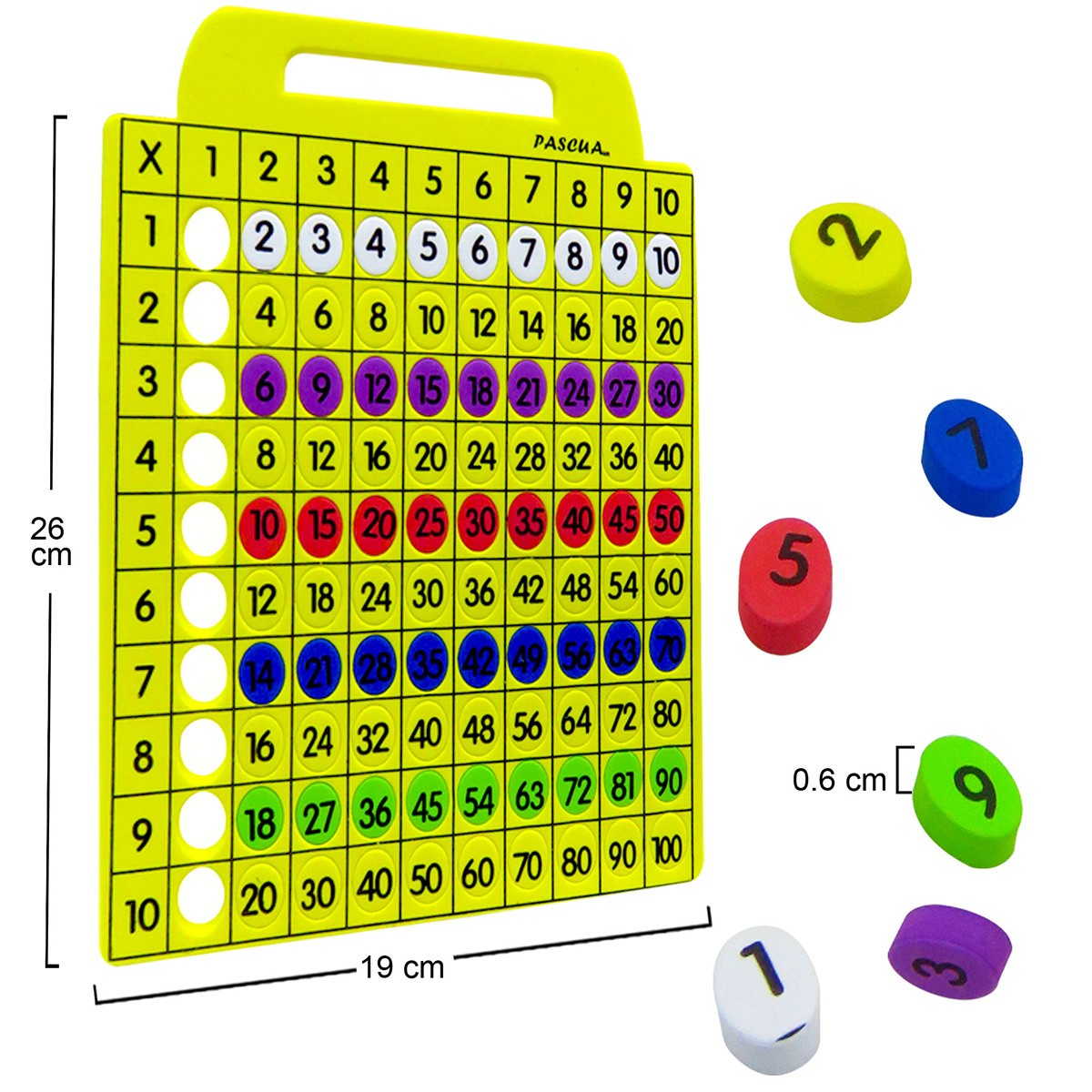TABLA DIDACTICA FOAMY MULTIPLICAR PASCUA E24 C144