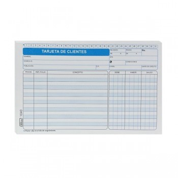 TARJETA DE CLIENTES 1040 PRINTAFORM 5X8 PAQ. C50H. C.24