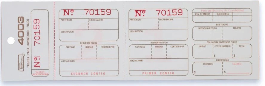 TARJETA PINVENT. 4003 PRINTA. 23.6X7.4CM. PAQ.C500H. C1