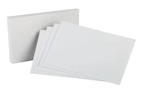 TARJETAS BLANCAS DIPAO 5X8 PAQUETE C100 C.30