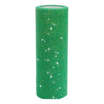 TULLE DIAMANTADO ROLLO 15X9.14M. VERDE BANDERA E12 C96