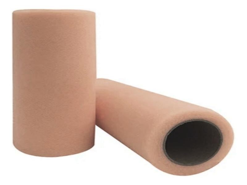 TULLE LISO ROLLO 15X22.86M. CARNE E12 C96