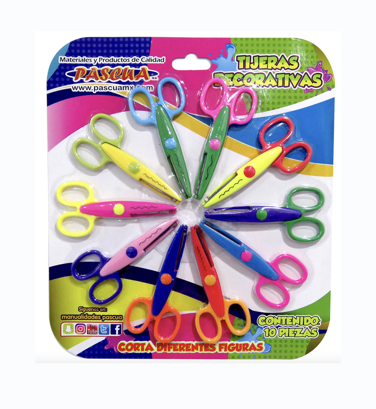 TIJERA PLAST. DECORATIVA VCORTES PASCUA BL.C10PZ E3060