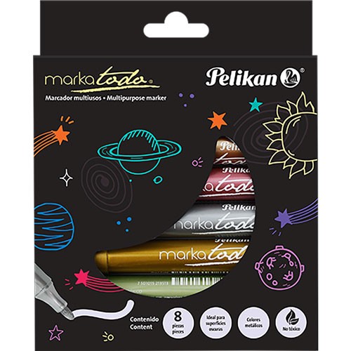 MARCADOR GRUESO MARKATODO MET. PELKAN CAJA C8 SURT. C48