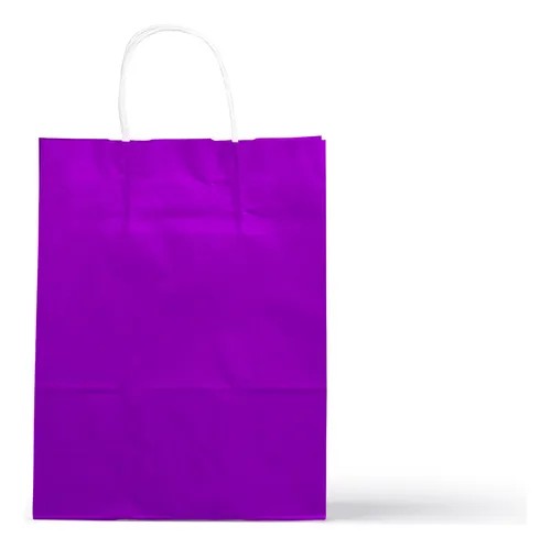 BOLSA KRAFT MED. MORADA COLOR-S C.400