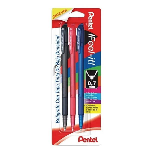 BOLIGRAFO FEEEL-IT BX427A 0.7MM PENTEL VCOLORES BLIST. C3