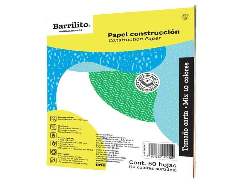 BLOCK PAPEL CONSTRUCCION CTA. BARRILITO 180 G. C50H C40