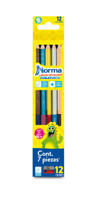 COLORES EST.C6 DOBLE PUNTA 12 COL. NORMA REDONDO C.12