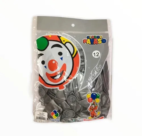 GLOBOS METALLIC 12 BOL.C50 PLATA C.80