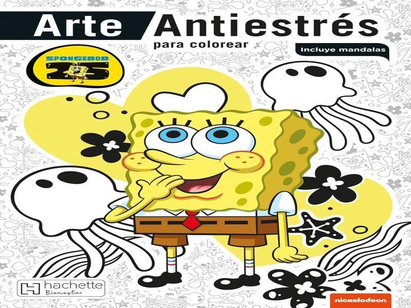 LIBRO PCOLOREAR ARTE ANTIESTRES SPONGEBOB C.220