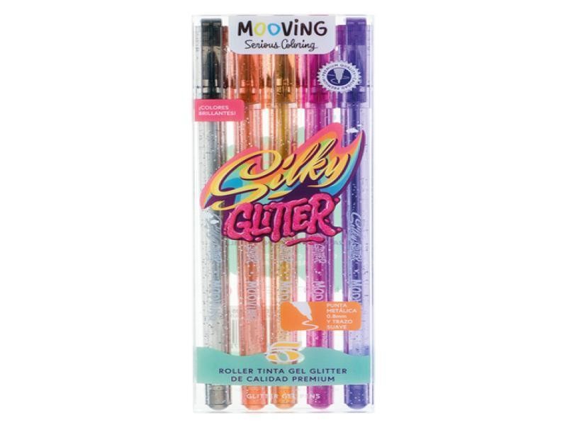 BOLIGRAFO MOOVING GEL CON GLITTER EST.C5 VCOL.SUR E12144