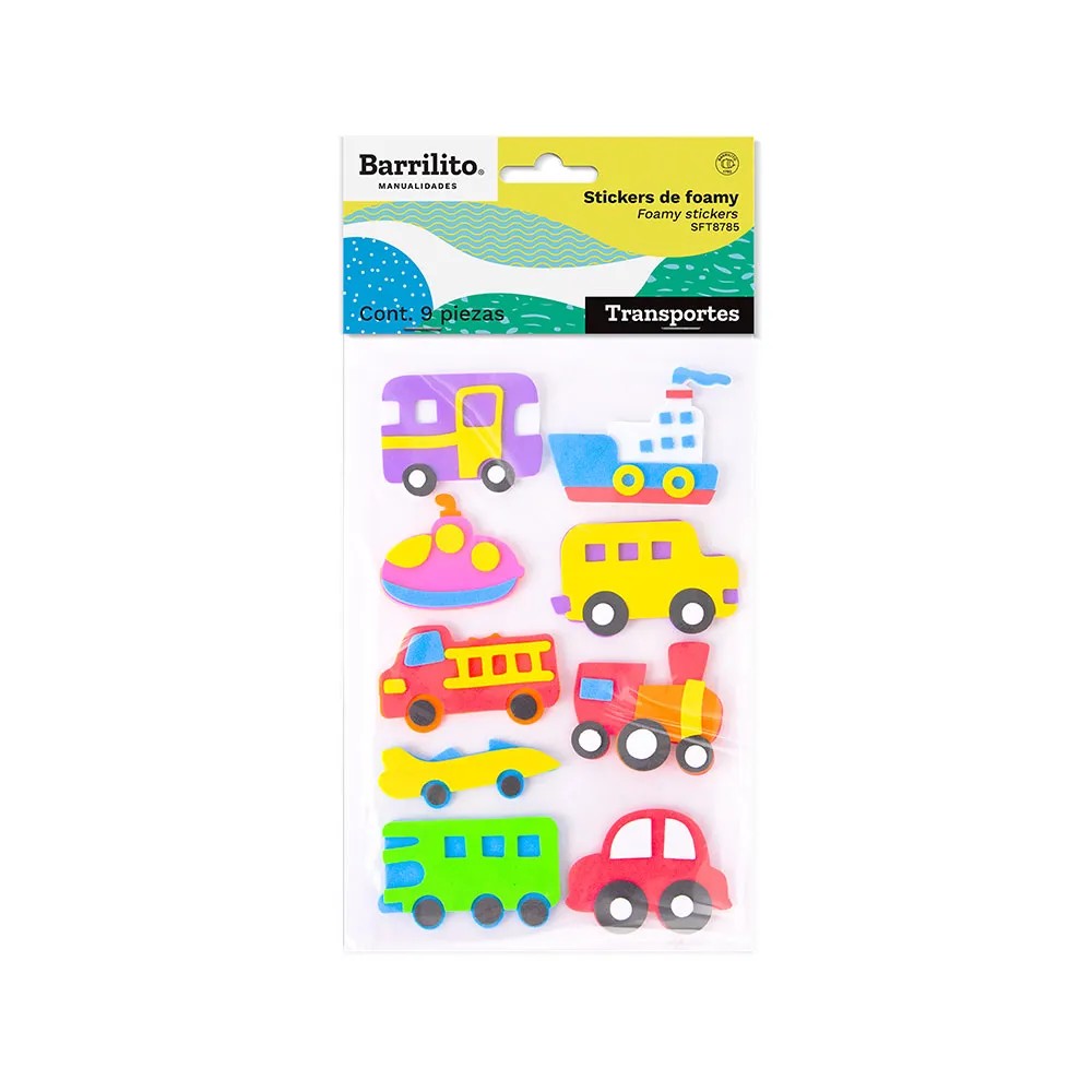 FOAMY STICKERS TRANSPORTE SFT8785 BARRILITO BL C1 C20160