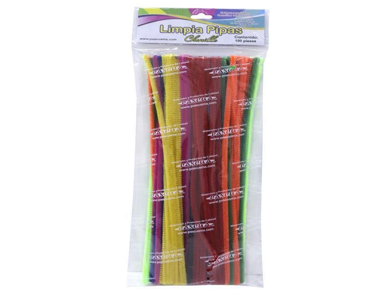 LIMPIAPIPAS BOL. C100 PZ. COL. SURT. MACARRON PASCUA C10