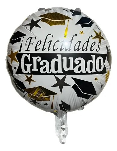 GLOBO IMPRESO GRADUACION BOLSA C10 PZAS VM E.12