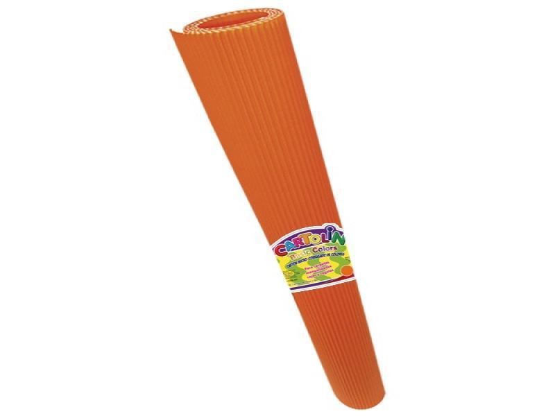 CARTON CORRUGADO CARTOLIN 50X70CM. NARANJA C.25