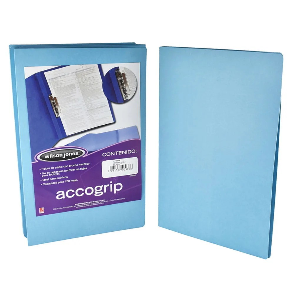 FOLDER CPALANCA OFI. AZUL CL. ACCOGRIP P-0976 E.4 C.48