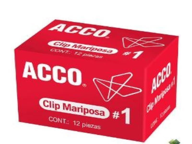 CLIPS MARIPOSA 1 ACCO CAJA C12 PZ. P1710 C.120