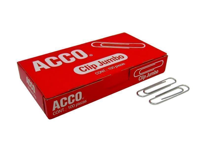 CLIPS JUMBO INOX.ACCO CAJA C100 P1700 E10 C60