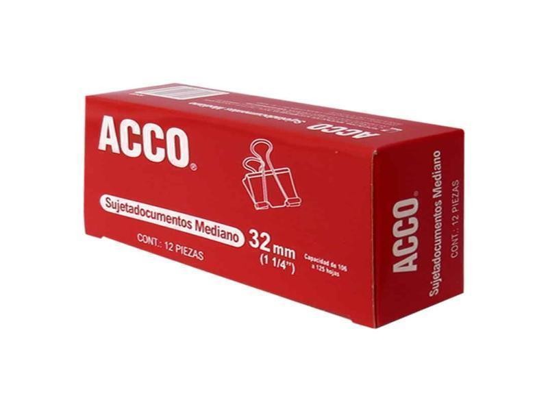 CLIPS SUJETA DOCUMENTOS ACCO MED. CAJA C12 P2463 C48