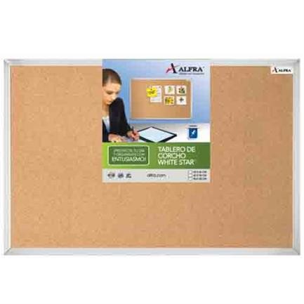 TABLERO CORCHO WHITE STAR ALFRA 40X60 4800 C.4
