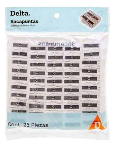 SACAPUNTAS PLAST. DOBLE SPT25 DELTA BOLSA C25PZAS 60120