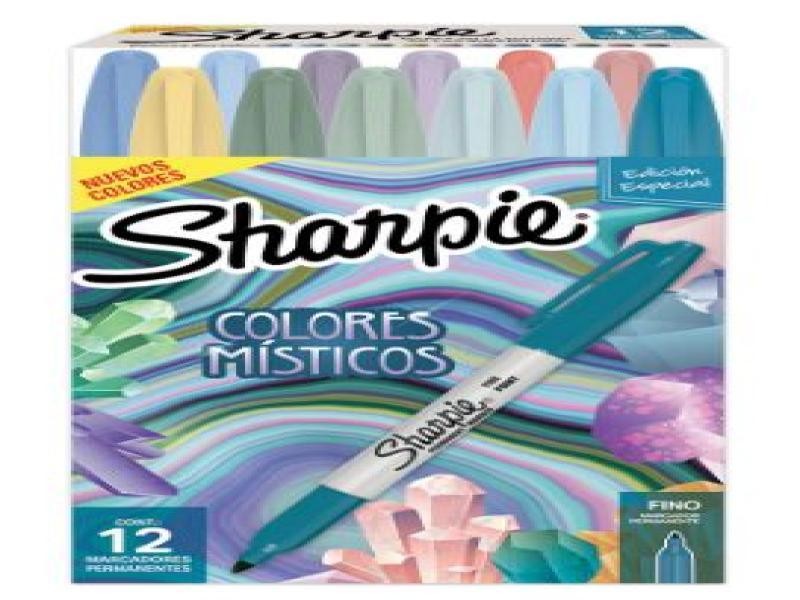 MARCADOR PERM. DELG. PLAST. SHARPIE P.F. MISTICOS C12 VCOL