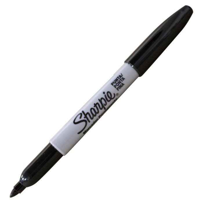 MARCADOR PERM. DELG. PLAST. SHARPIE P.F.NGO.PAQ. 122 SHARPI