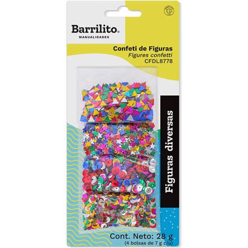CONFETI FIG. DIVERSAS C4 BOL. 28G SURT. CFDL8778 BARR. C.24