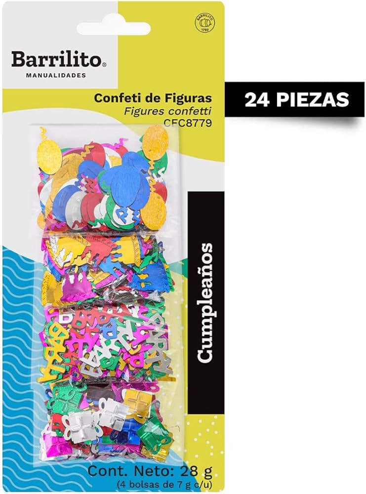 CONFETI FIG.CUMPLEAÑOS C4 BOL. 28G SURT. CFC8779 BARR. C.24