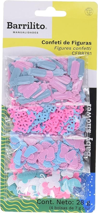 CONFETI FIG.BABY SHOWER C4 BOL.28G SURT. CFB8781 BARR. C.24