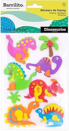 FOAMY STICKERS DINOSAURIOS SFD8784 BARRILITO BL C1 C20
