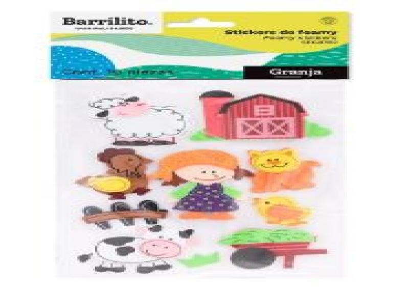 FOAMY STICKERS GRANJA SFG8782 BARRILITO BL C1 C20