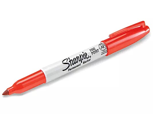 MARCADOR PERM. DELG. PLAST. SHARPIE P.F. ROJO E12 C288