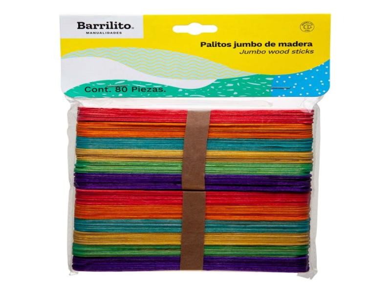PALITOS PLANOS MAD. COL. 18X152MM. W004C BOL.C80 E2472
