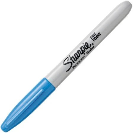 MARCADOR PERM. DELG. PLAST. SHARPIE P.F. AZUL E12 C144