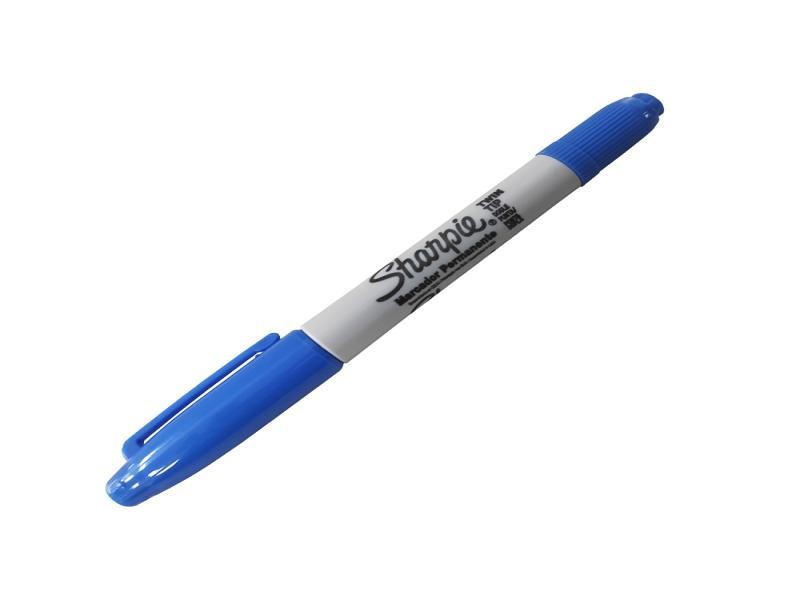 MARCADOR PERM. DELG. PLAST. SHARPIE TWIN D.PTA. AZUL12144