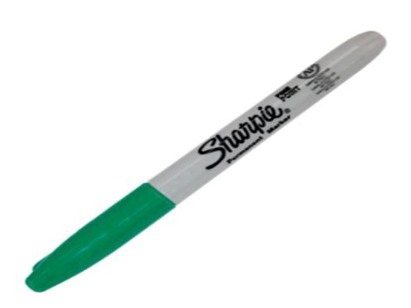 MARCADOR PERM. DELG. PLAST. SHARPIE P.F. VERDE E12C144