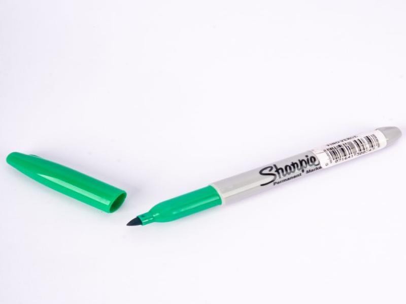 MARCADOR PERM. DELG. PLAST. SHARPIE P.F. VERDE E12C144