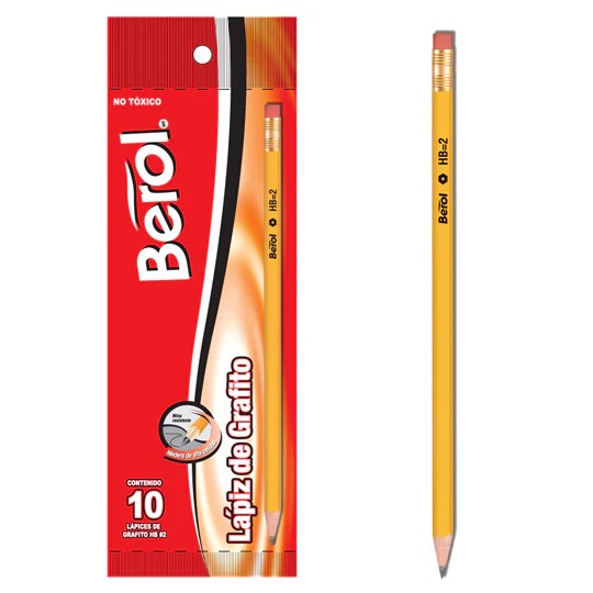 LAPIZ GRAFITO 2 BEROL HEXAG. BOL.C10 E36144